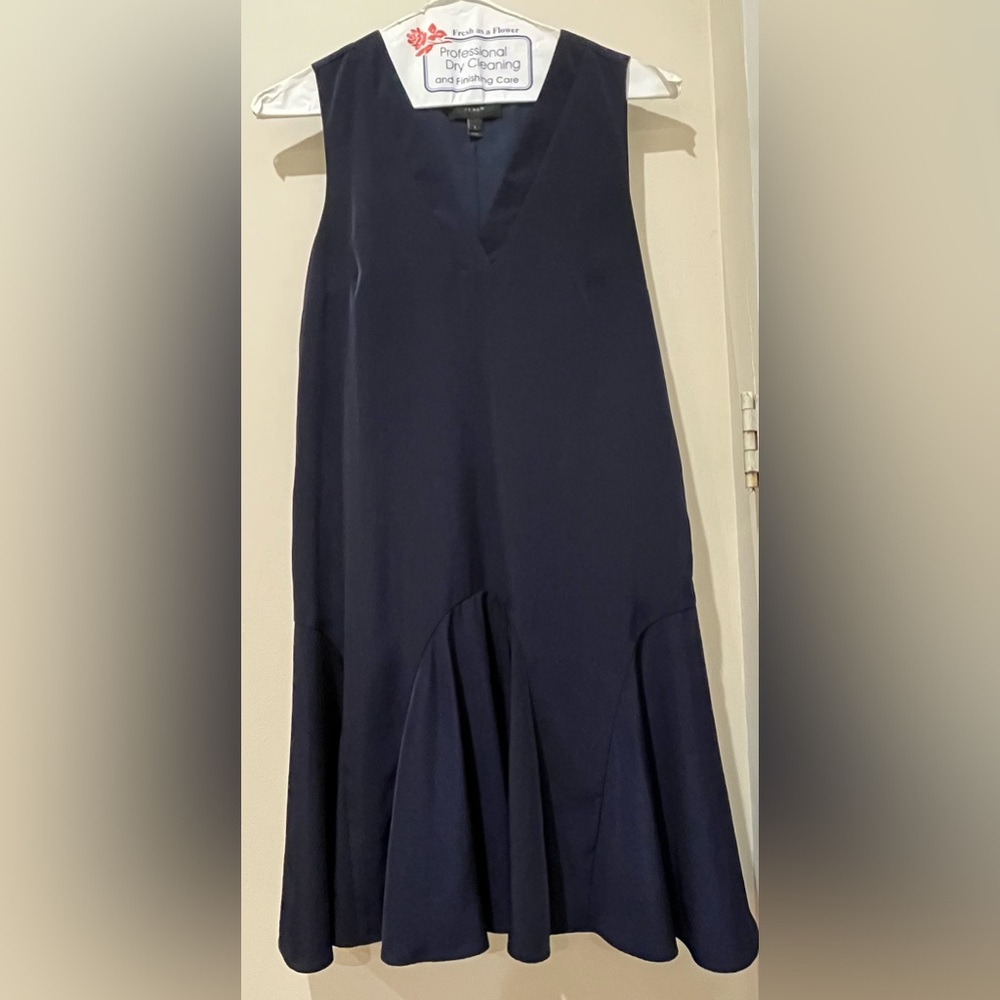 J Crew Navy blue V neck dress, size 4